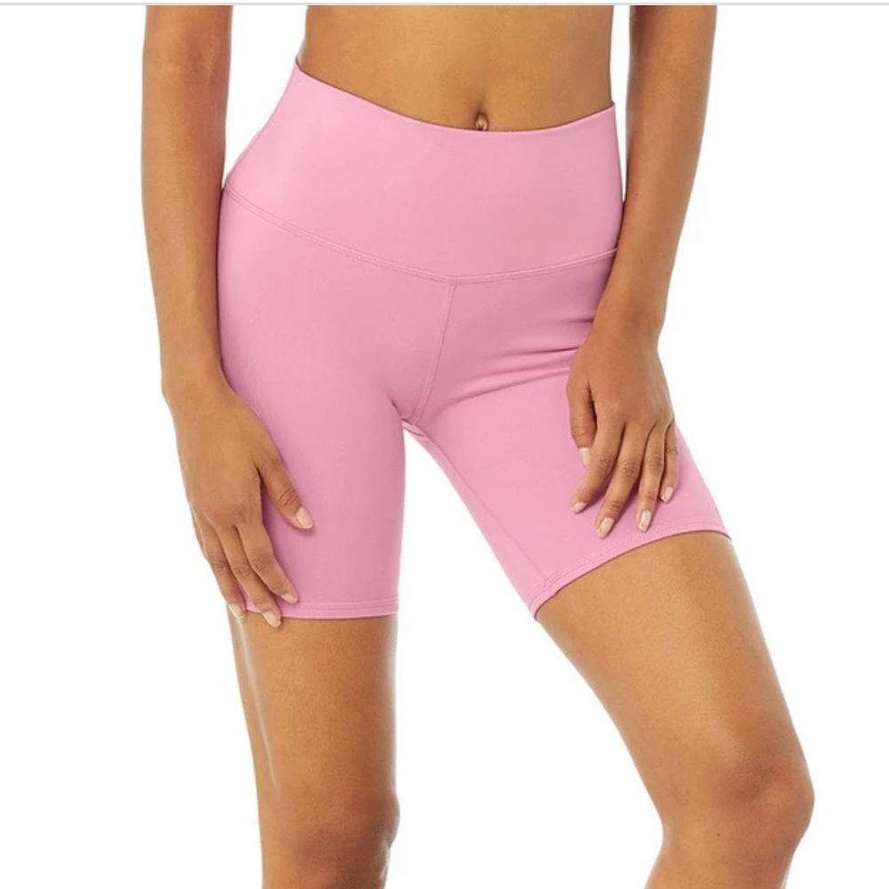 ALO pink biker shorts
